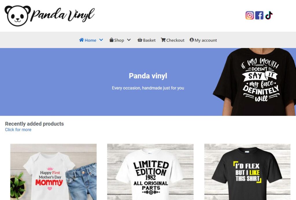 Web design and hosting: Panda Vinyl Website