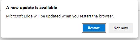 Restart Microsoft Edge